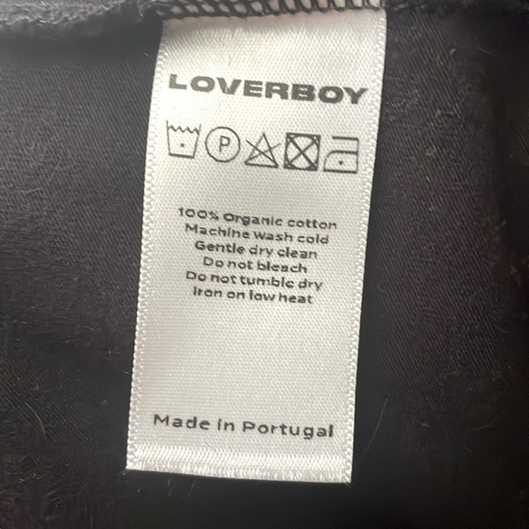 Like New Charles Jeffrey Loverboy Designer Long Sleeve Graphic Tee in Blk sz Med - Picture 9 of 9